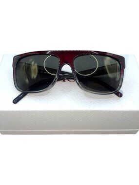 Christian Dior Homme Black Tie Men's Burgundy Red Rectangular Sunglasses (NEW)